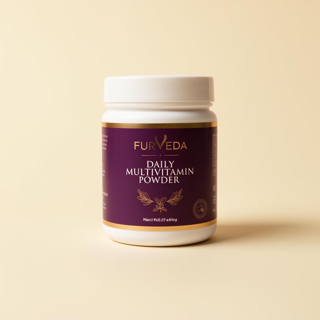 Furveda Daily Multivitamin Powder tub, 200 grams